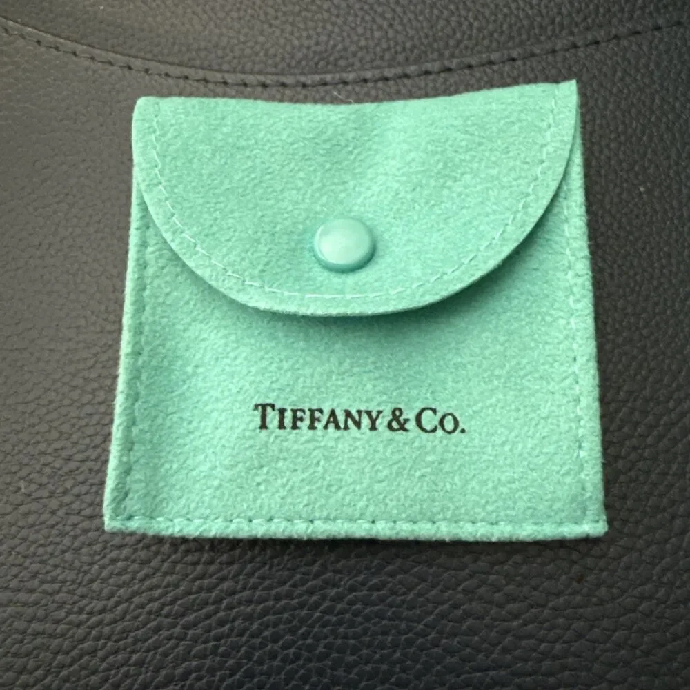 Tiffany & Co Blue Square Snap Suede Pouch Anti Tarnish